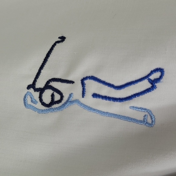 Hartwell ViaSport WMS XL Jacket Windbreaker 90s Oversized Golf White Navy Blue - Picture 11 of 15